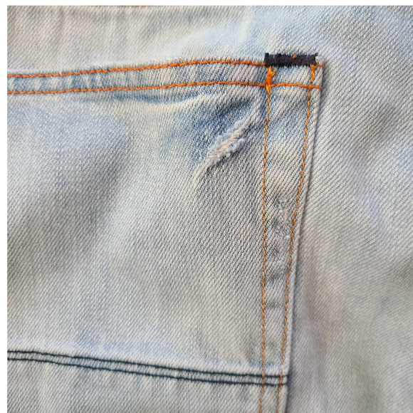 JEAN SHOP Rocker 100% Cotton Light Wash Jeans *ALTERED* JM0002706 Men's 31 x‎ 29 - Picture 5 of 10